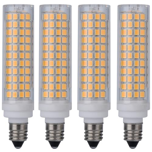 yongjia E11 LED-Glühbirne 10W dimmbar 136 LED-Perlen 1000lm for Kronleuchterbeleuchtung 4 Stück Color 6500K