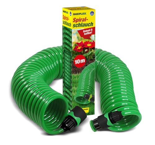TELE WELT Spiralschlauch 10 METER Gartenschlauch Wasserschlauch Garten platzsparend Bewässerungsschlauch ausdehnbar