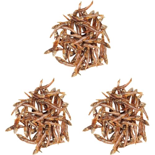 Flamingo Leckerli Katze Getrockneter Fisch 50g gesunder Katzensnack ohne Zuckerzusatz glutenfrei Snack Hapki Packung mit 3