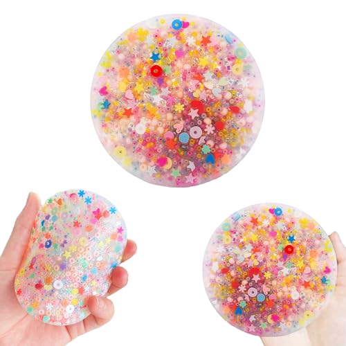 Yamobi Stressball für Kinder Erwachsene Antistressball mit Wasser Perle Push Bubble Sensorisches Squeeze Spielzeug Geschenk Für Alle Altersgruppen