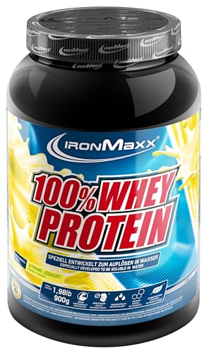 IronMaxx 100% Whey Protein Pulver - Lemon Joghurt 900g Dose zuckerreduziertes wasserlÃ¶sliches EiweiÃŸpulver aus Molkenprotein viele verschiedene Geschmacksrichtungen
