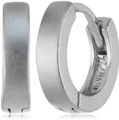 amor Damen Herren Unisex-Creolen 12 mm 925 Sterling Silber matt - 107099