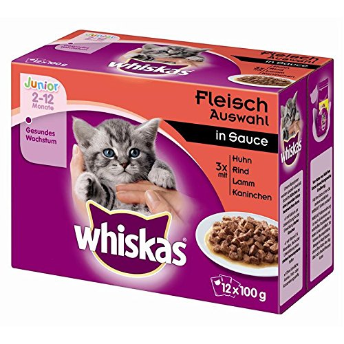 Whiskas Fleisch Auswahl in Sauce Multipack 4 x 12 x 100 g