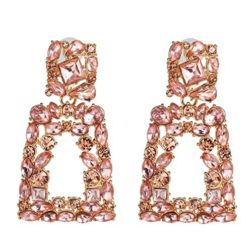 jieGorge Madchen Spiralgetriebe für Frauen Retro grünen Strasssteinen Schmuck Geschenke für Mädchen Hängend Gold