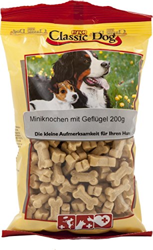 Classic Dog Snack Miniknochen mit Geflügel 200g - Sie erhalten 12 Packung en Packungsinhalt 0 2 Kg