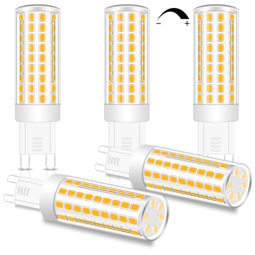 JINLONTA G9 LED Lampe Dimmbar Entspricht 70W Halogenlampe Warmweiß 3000K 7W 750 lumen Enegiesparende G9 LED Leuchtmittel AC220-240V 360 Weitwinkel 5er Pack