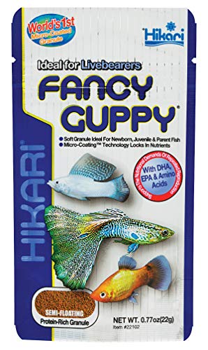 Hikari Food Tropical Fancy Guppy Granules Semi-Floating Protein Rich Meal .77oz