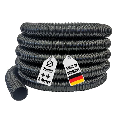 AquaOne 25 mm 1 5 Meter I Hochwertiger Teich Schlauch für Garten Teiche I I Spiralschlauch I Saugschlauch I Pumpenschlauch I Flexibel Wasserschlauch