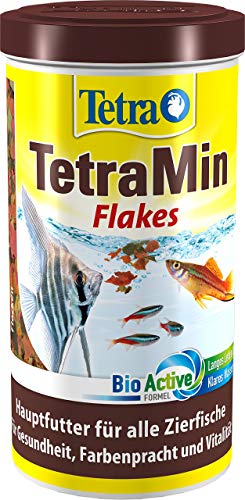 TetraMin Flakes   in Flockenform alle Zierfische ausgewogene Mischung gesunde Fische und klares Wasser 1 L Dose