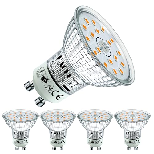 EACLL LED Extra Warmweiss 4.9W Ersetzt 60W Halogen Leuchtmittel 4er Pack. 460 Lumen 2200K Birnen AC 230V Flimmerfrei Strahler Abstrahlwinkel 120 Spot Nicht Dimmbar Reflektorlampen