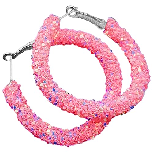jieGorge Runde Metall Glitter Kristall Statement Geometrisch Funkelnde Strass Clip Kinder