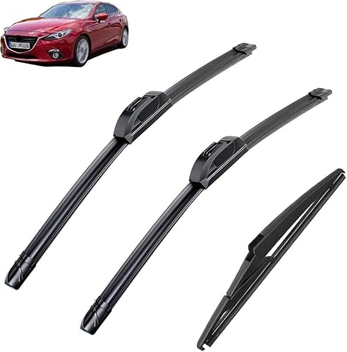 DdaiXQ Scheibenwischer für Mazda 3 BM BN 2013-2021 Wischer Vorne Hinten Wischer Set Windschutzscheibe wischerblätter Wischerblatt Wischerarm