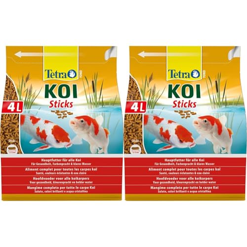 Tetra Pond Koi Sticks Koifutter für farbenprächtige Fische und eine verbesserte Wasserqualität 4 L Packung mit 2