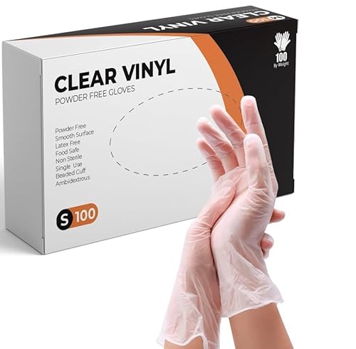 K-MART Transparente Vinyl einweg handschuhe Verpackung kann variieren Schachtel mit 100 Stück S 100er-Packung