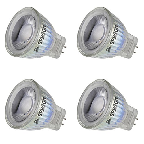 SEBSON LED Lampe GU4 MR11 warmweiß 3W ersetzt 20W Glühlampe 220 Lumen LED Spotlight 36 12V DC 35x40mm 4er Pack