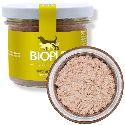 BIOPUR Diät-Übergewicht für Katzen 12x100g - 100% Bio-Lebensmittelqualität Kalorienreduziertes Nassfutter zur Gewichtskontrolle Mit hochwertigem Fleisch Ballaststoffen Zucker- Getreidefrei