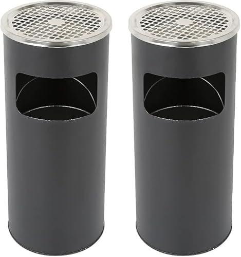 Edelstahl Standaschenbecher mit lackierter Oberfläche und 30 Liter Behälter für den Innen- und Außenbereich