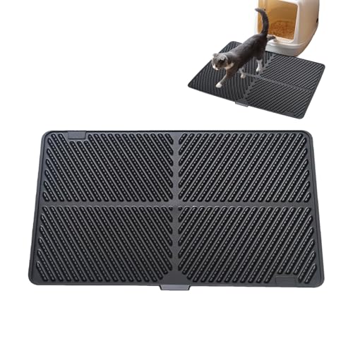 Katzenstreu-Matte extra große wasserdichte Matte rutschfeste faltbare Matte für den Futterbereich der Katzentoilette Bodenschutz für Kätzchen Zuhause S