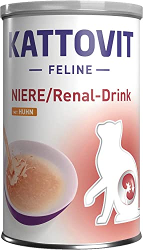 Kattovit Niere Renal-Drink Huhn 1 x 135 ml Ergänzungsfuttermittel für ausgewachsene Katzen Feinste Fleischstückchen mit Huhn Zur Unterstützung der Nierenfunktion