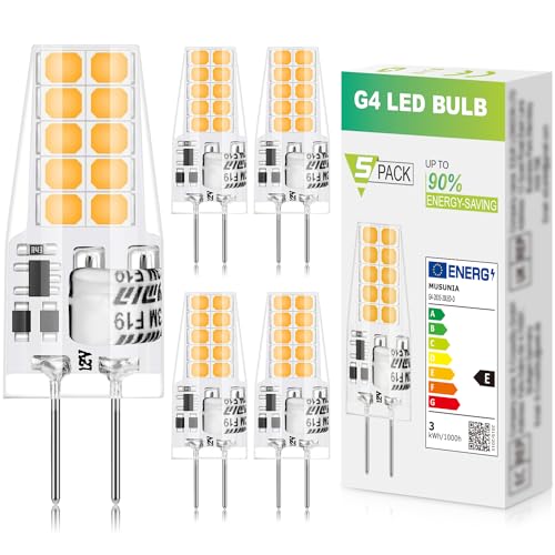 MUSUNIA   3W Birnen 3000Kß 300lm für 30W Halogenlampen Kein Flackern 5er