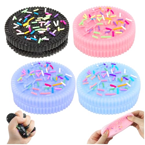 4 Stück Taba Squishy Squishy Squeeze Toy Fufu Squishy Biscuit Stress Relief Toy Keks Stressabbau Spielzeug Ultraweiches Dekompressions Entlüftungsspielzeug Quetschspielzeug für Erwachsene Kinder