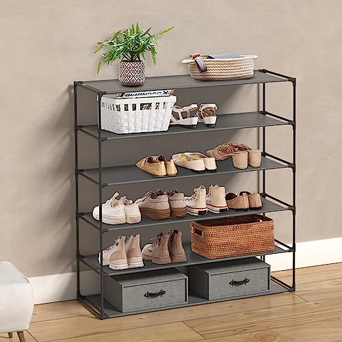 Jerry Maggie aus Stoff 6 Etagen 99 1 cm Bx 27 9 cm Tx 91 4 cm H kann 24 30 Paar Schuhe aufbewahren