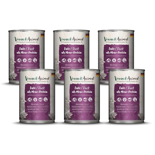 Venandi Animal   für   Ente als Monoprotein 6x 400g getreidefrei Monoprotein