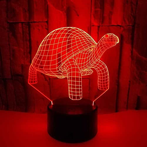 SUKUDO Nachtlicht Für Kinder tierische Schildkröte 3D Optische Illusions-Lampen 16 Farben Ändern Led Täuschung Nachttischlampen Schlafzimmer Dekoration Als Geschenkidee Für Jungen Und Mädchen
