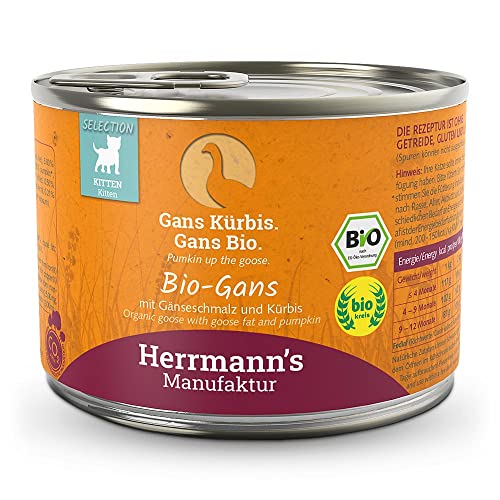 Herrmann s   Selection Kitten Bio Kittennahrung Gans  x 200g   Nassfutter   Katzenfutter