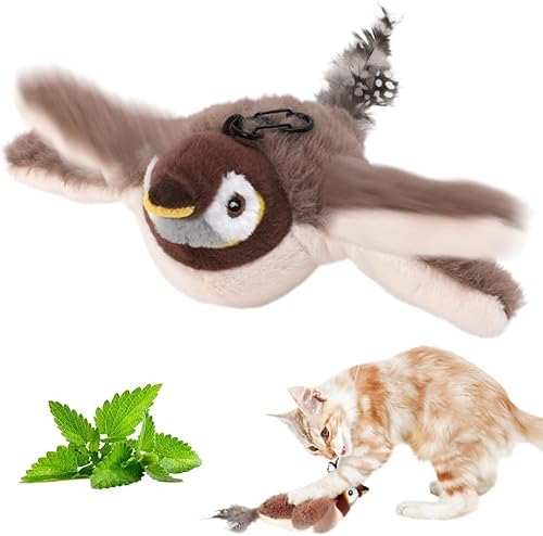 Generisch Interaktives Katzenspielzeug Vogel mit Katzenminze Spielzeug Katze 2025 Neue Simulierte Fliegender Vogelspielzeug für Katzen Flappy Bird Cat Toy Interaktives Spielzeug für Katzen