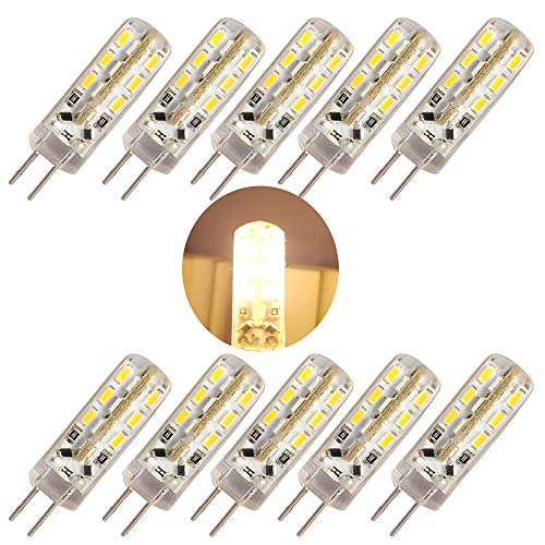 Mengjay 10 Stück G4 LED Birne 1.5W 15W Halogen Äquivalent 120 LM 3000K Warmweiß DC 12V