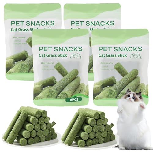 120g Katzengras Snack Gefriergetrocknet Snacks für Katzen Katzengras Sticks für Katzen für die Zahnpflege und Haarknäuel Entfernen Katzenminze Beißstab aus katzengras