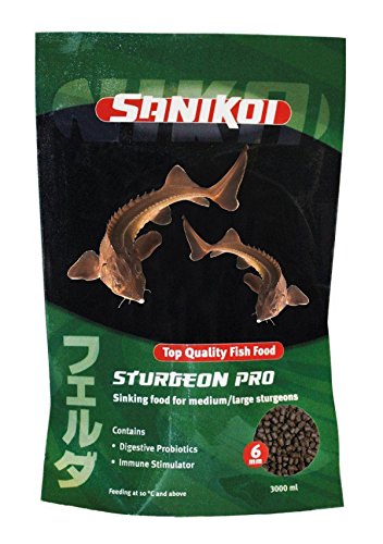 Velda SaniKoi 124581 Hauptfutter fÃ¼r StÃ¶re Sinkend 6 mm Sturgeon Pro grÃ¼n 3 l