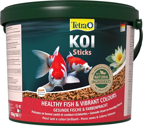 Tetra Pond Koi Sticks Koifutter für farbenprächtige Fische und eine verbesserte Wasserqualität 10 L