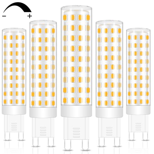 JINLONTA G9 LED Lampe Dimmbar 10W Warmweiß 3000K Entspricht 90W 100W Halogenlampe 900 lumen Enegiesparende G9 LED Leuchtmittel AC220-240V 360 Weitwinkel 5er Pack