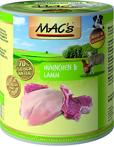 MAC s Hund Nassfutter Hühnchen Lamm 6er Pack 6 x 800 g