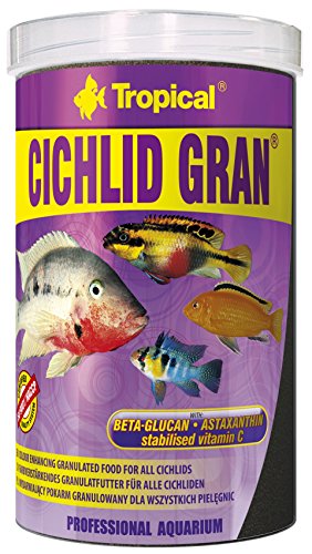 Aquatic Paradise Tropical Cichlid Gran Farbverstärkendes Granulatfutter für alle Cichliden Malawi Tanganyika Diskusfische 1000ml 550g