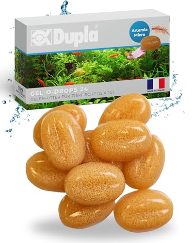 Dupla Gel-O-Drops Artemia Micro I 12 x 2 g I Geleefischfutter mit dekapsulierten Artemien I leicht dosierbares Zierfischfutter I nährstoffreiches Aquarienfutter I ungekühlt aufbewahrbar