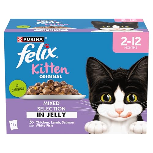 FELIX Original Kitten Mixed Menu in Jelly Nassfutter für Katzen 12 x 85 g