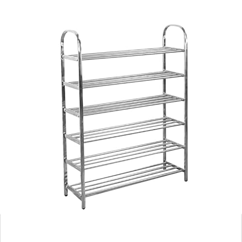AILEMIY Schuhregal aus Edelstahl Schuhregal-Organizer mehrschichtiges einfach zu montierendes Lagerregal für Eingangsbereich Flur Schlafsaal einfacher Schuhschrank