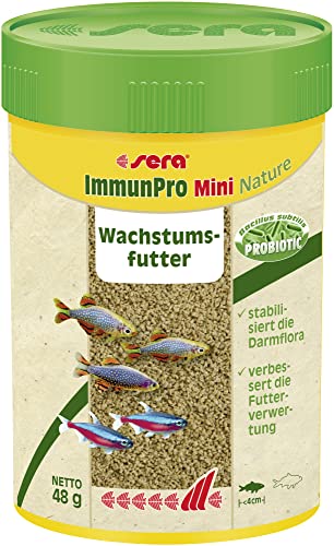 sera ImmunPro Mini Nature 100 ml 48 g - Probiotisches Wachstumsfutter für Zierfische bis 4 cm