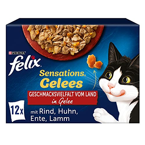 FELIX Sensations Gelees Katzenfutter Sorten Mix 6er Pack 6x 12 85g
