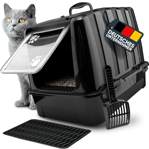 CROPLAS und Aktivkohlefilter inklusive Matte und geschlossen zu Filter für saubere Katzen schwarz