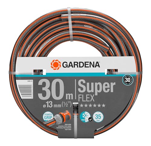  Premium SuperFLEX Schlauch 13 mm 1 2 30 m Gartenschlauch Power Grip Profil 35 bar Berstdruck hochflexibel formstabil UV beständig 18096 schwarz