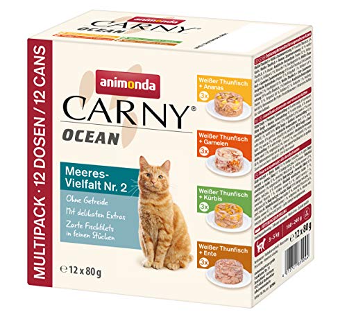 animonda Carny Ocean Katzenfutter Nassfutter für Katzen Meeresvielfalt Nr. 2 12 x 80 g