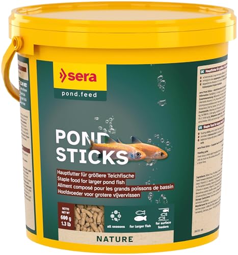 sera Pond Sticks 3 8 L 600g Hauptfutter für Koi große Goldfische ohne Farb- Konservierungsstoffe leicht verdaulich stärkt Abwehrkräfte ganzjährige Fütterung wasserbelastungsfrei