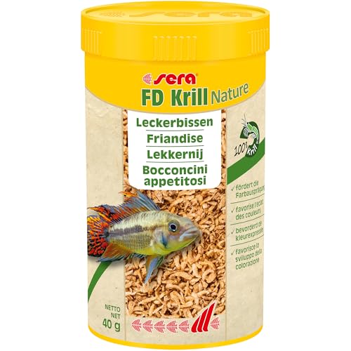 sera Krill FD Snack 250 ml 40 g 100% Krill-Leckerbissen für größere Süß- Meerwasserfische proteinreich fördert Farben Laichbereitschaft