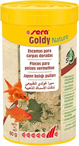 sera goldy ein Goldfischfutter für kleinere Goldfische und andere wählerische Kaltwasserfische mit Präbiotika für verbesserte Futterverwertung geringere Wasserbelastung weniger Algen klassisch 250 ml
