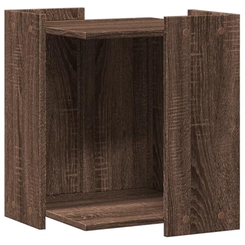 vidaXL Katzenklo Schrank Katzenschrank Katzentoilette Beistelltisch Katzenhaus Katzenmöbel Verstecktes Design Braun Eichen-Optik Holzwerkstoff