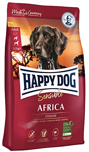 Happy Dog 03548 - Supreme Sensible Africa Strauß - Hunde-Trockenfutter für ausgewachsene Hunde - 12 5 kg Inhalt